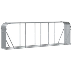 Log Holder Light Gray 118.1x17.7x39.4 Galvanized Steel