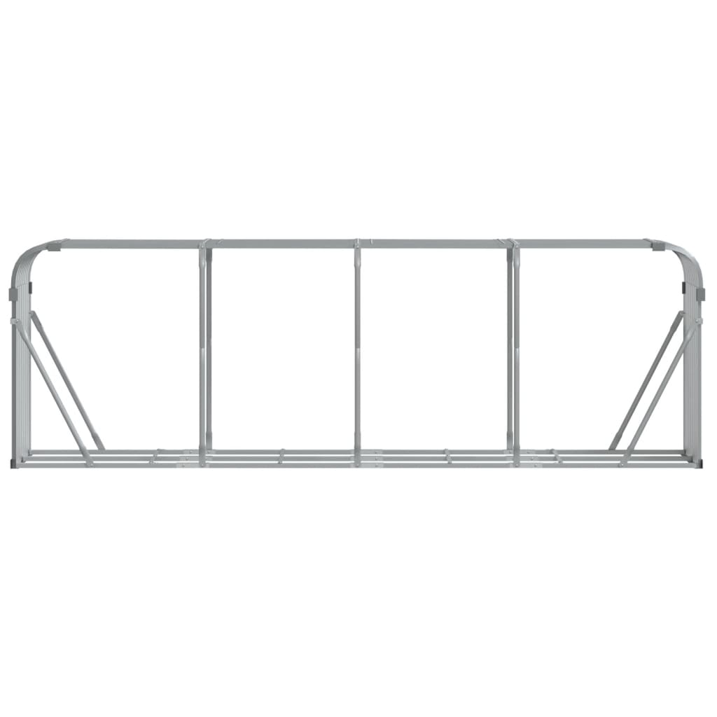 Log Holder Light Gray 118.1x17.7x39.4 Galvanized Steel