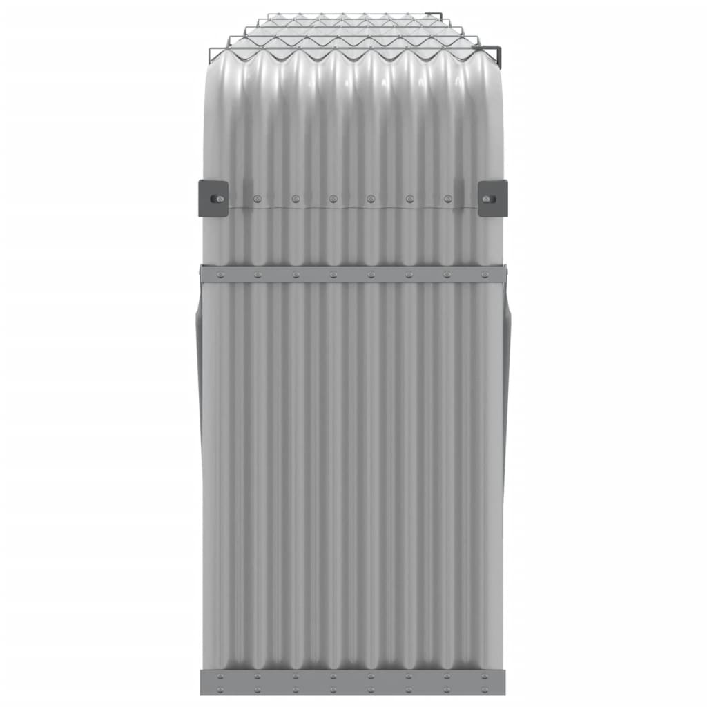 Log Holder Light Gray 118.1x17.7x39.4 Galvanized Steel