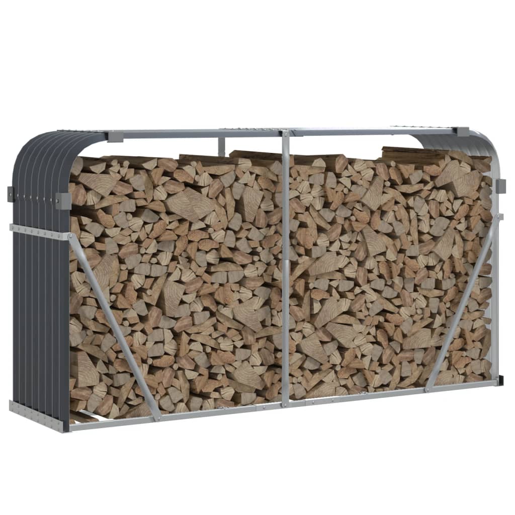 Log Holder Anthracite 70.9x17.7x39.4 Galvanized Steel