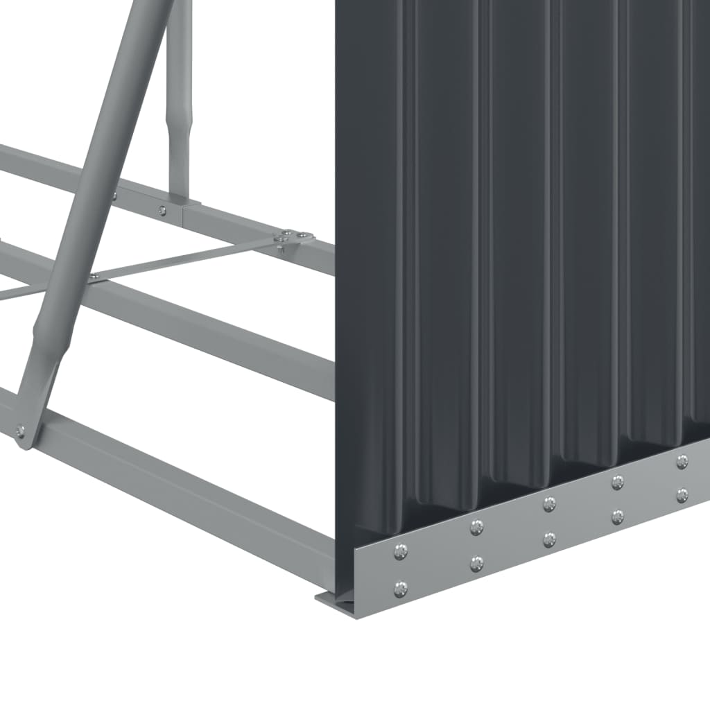 Log Holder Anthracite 92.1x17.7x39.4 Galvanized Steel