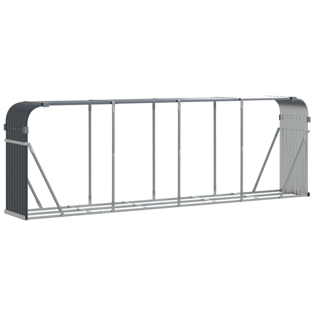 Log Holder Anthracite 118.1x17.7x39.4 Galvanized Steel