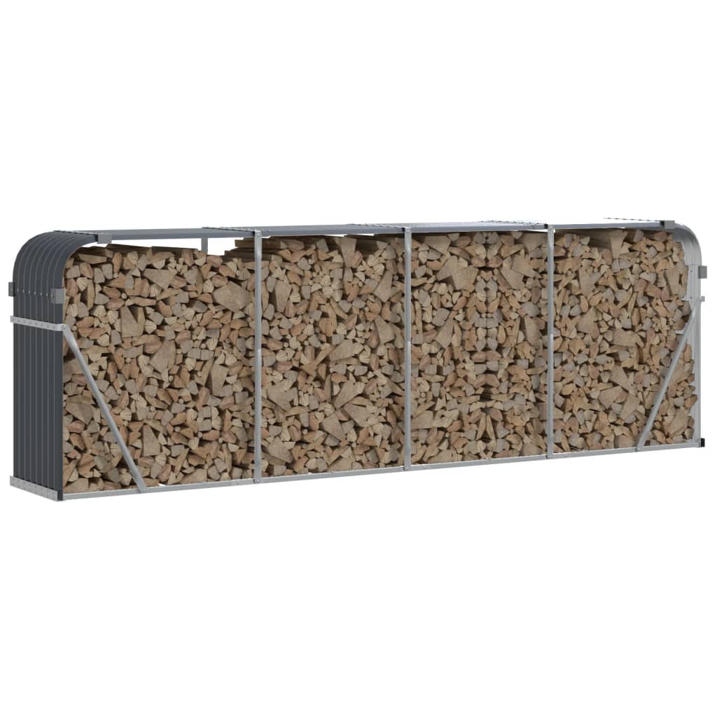 Log Holder Anthracite 118.1x17.7x39.4 Galvanized Steel