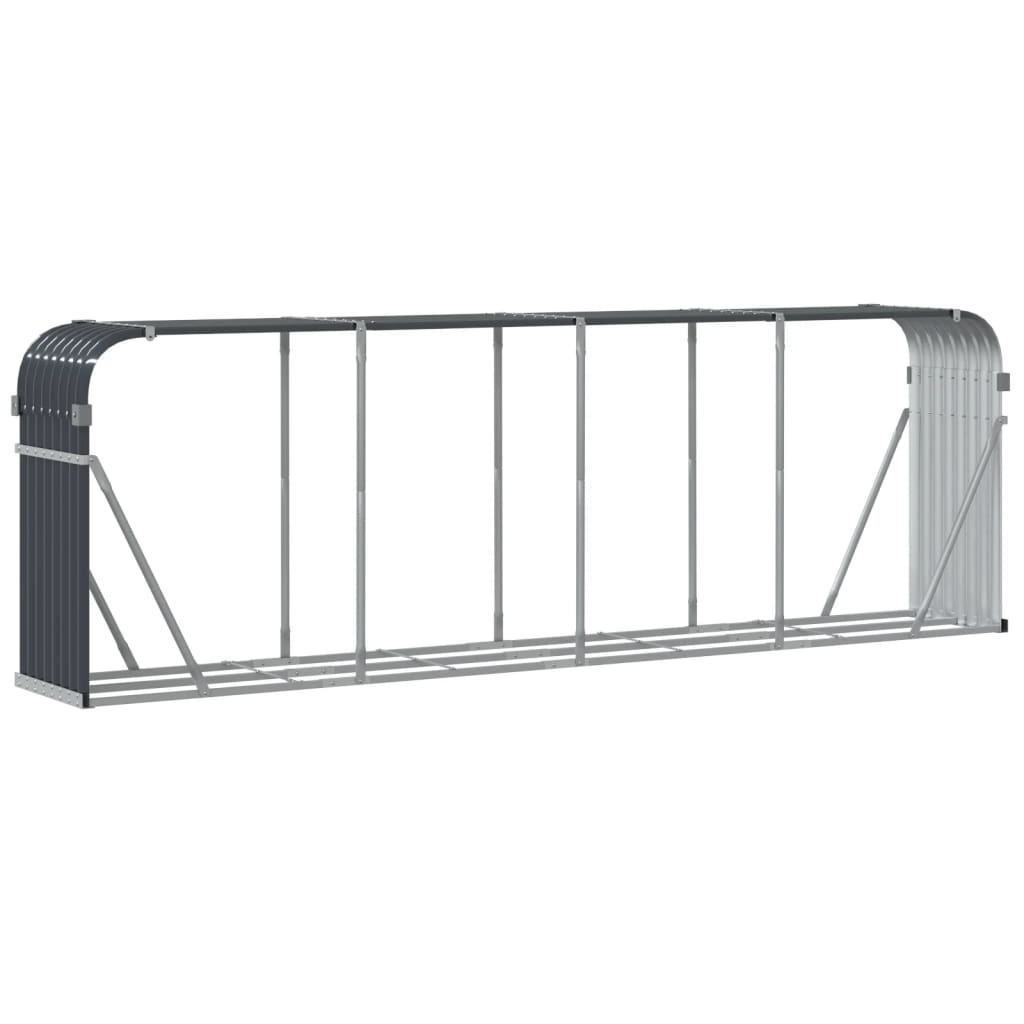 Log Holder Anthracite 118.1x17.7x39.4 Galvanized Steel