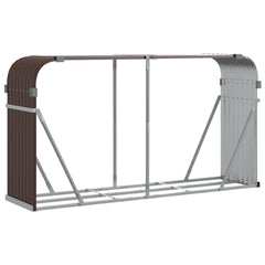Log Holder Brown 70.9x17.7x39.4 Galvanized Steel