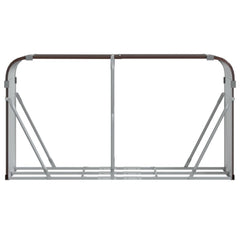 Log Holder Brown 70.9x17.7x39.4 Galvanized Steel