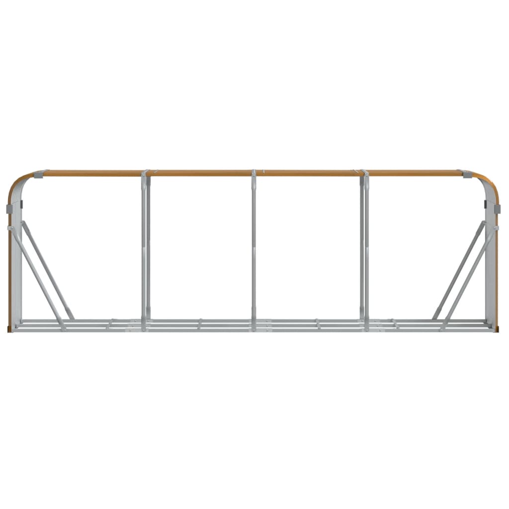 Log Holder Light Brown 118.1x17.7x39.4 Galvanized Steel