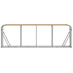 Log Holder Light Brown 118.1x17.7x39.4 Galvanized Steel