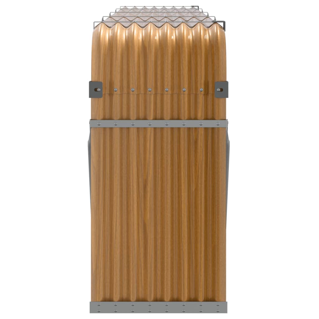 Log Holder Light Brown 118.1x17.7x39.4 Galvanized Steel
