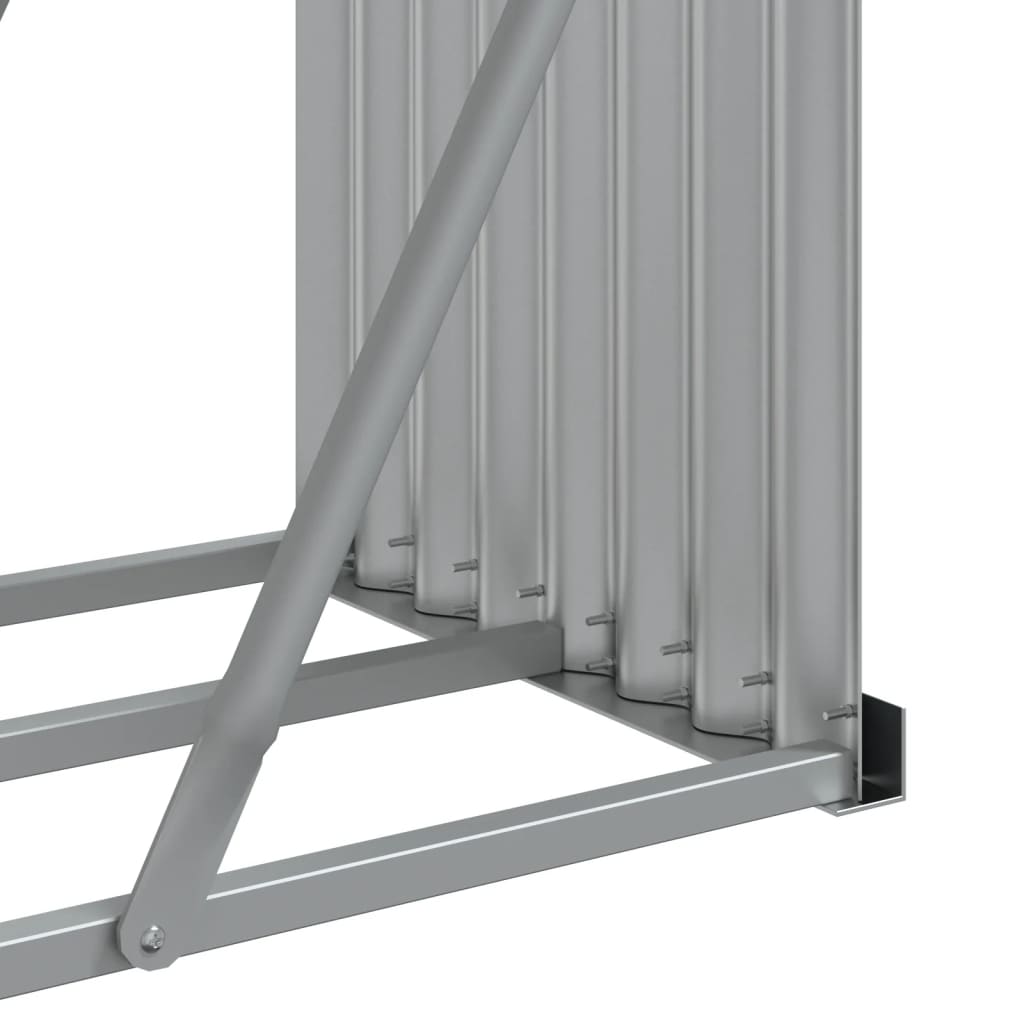 Log Holder Light Brown 118.1x17.7x39.4 Galvanized Steel