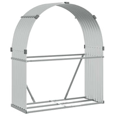 Log Holder Silver 47.2x17.7x55.1 Galvanized Steel
