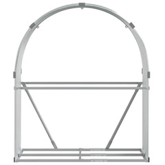 Log Holder Silver 47.2x17.7x55.1 Galvanized Steel
