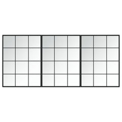 Wall Mirror Black Metal 31.5 x 23.6 in Wall mounting