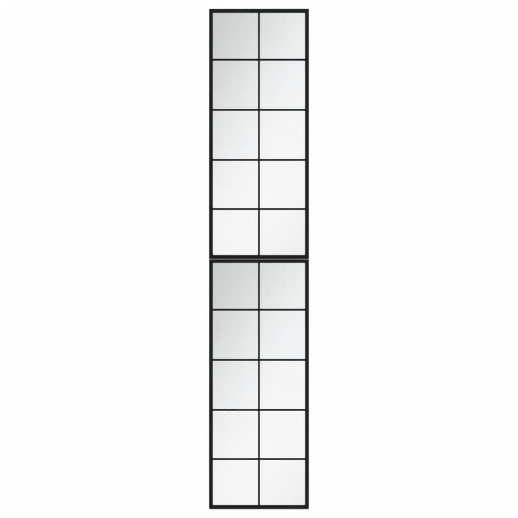 Wall Mirrors 2 pcs Black 39.4x15.7 Metal