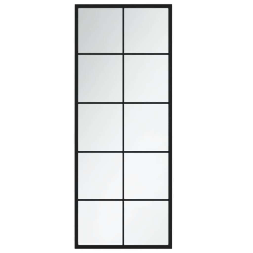Wall Mirrors 2 pcs Black 39.4x15.7 Metal