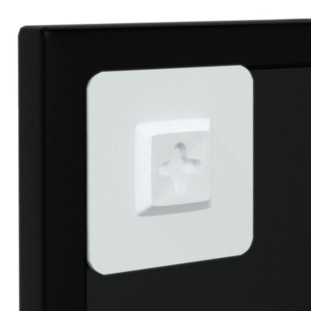 Wall Mirrors 2 pcs Black 39.4x15.7 Metal