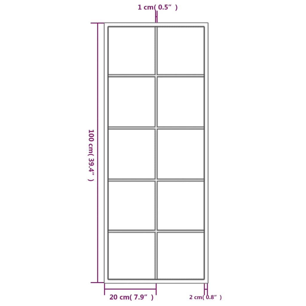Wall Mirrors 2 pcs Black 39.4x15.7 Metal
