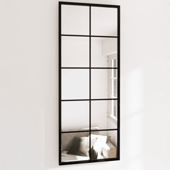 Wall Mirrors 2 pcs Black 39.4x15.7 Metal