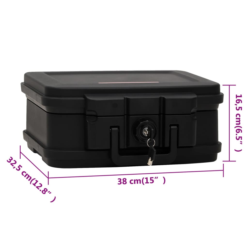 Safe Box Black 15x12.8x6.5