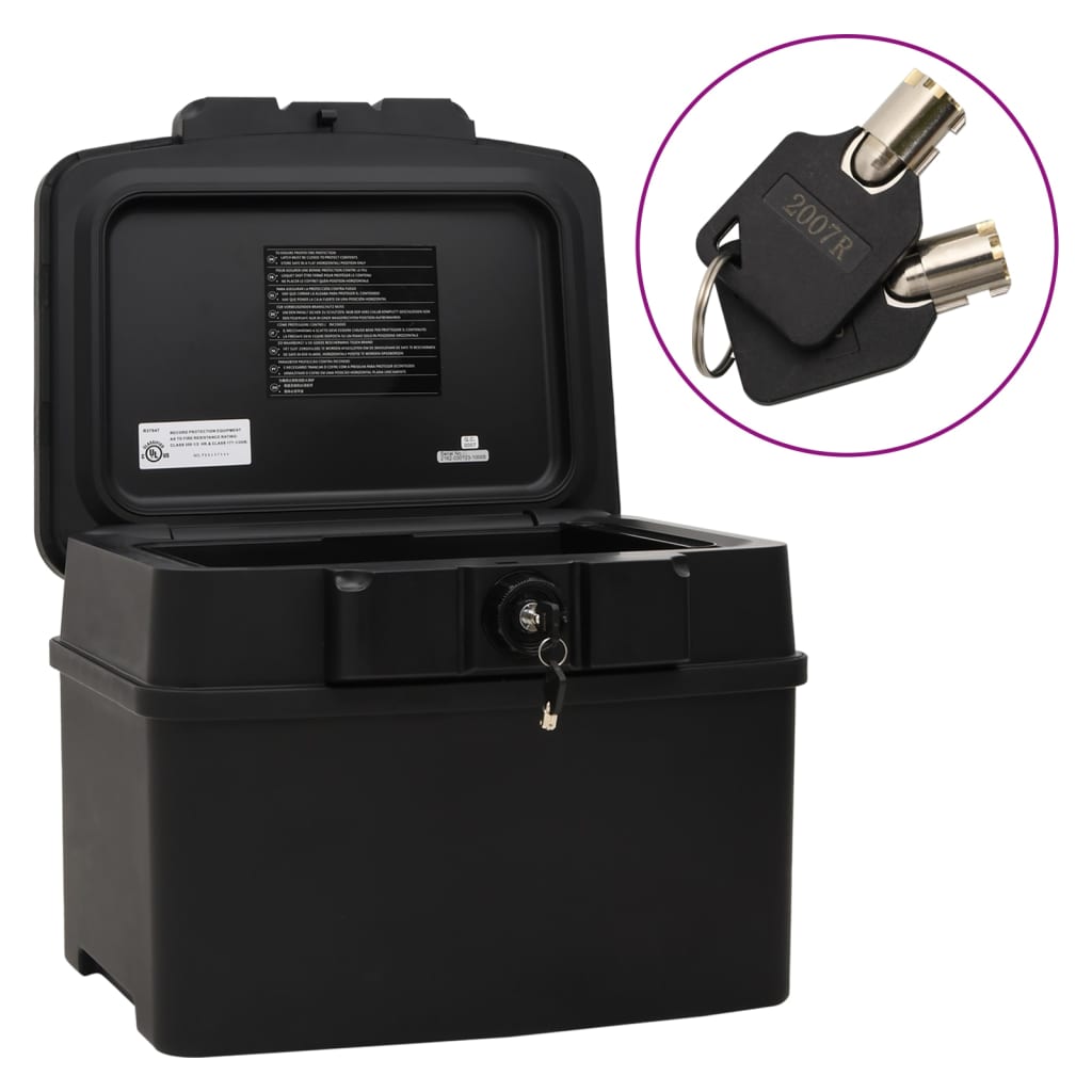 Safe Box Black 17.3x14.6x13.4
