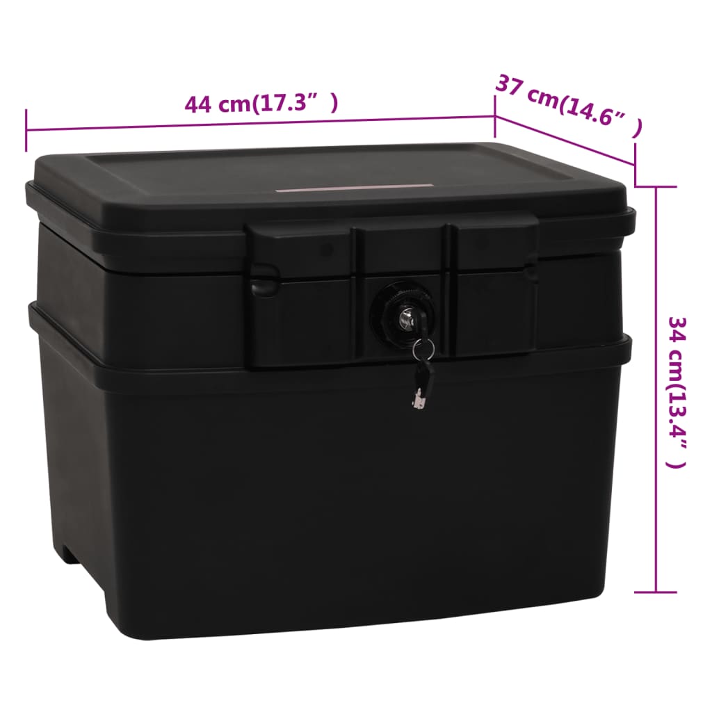 Safe Box Black 17.3x14.6x13.4