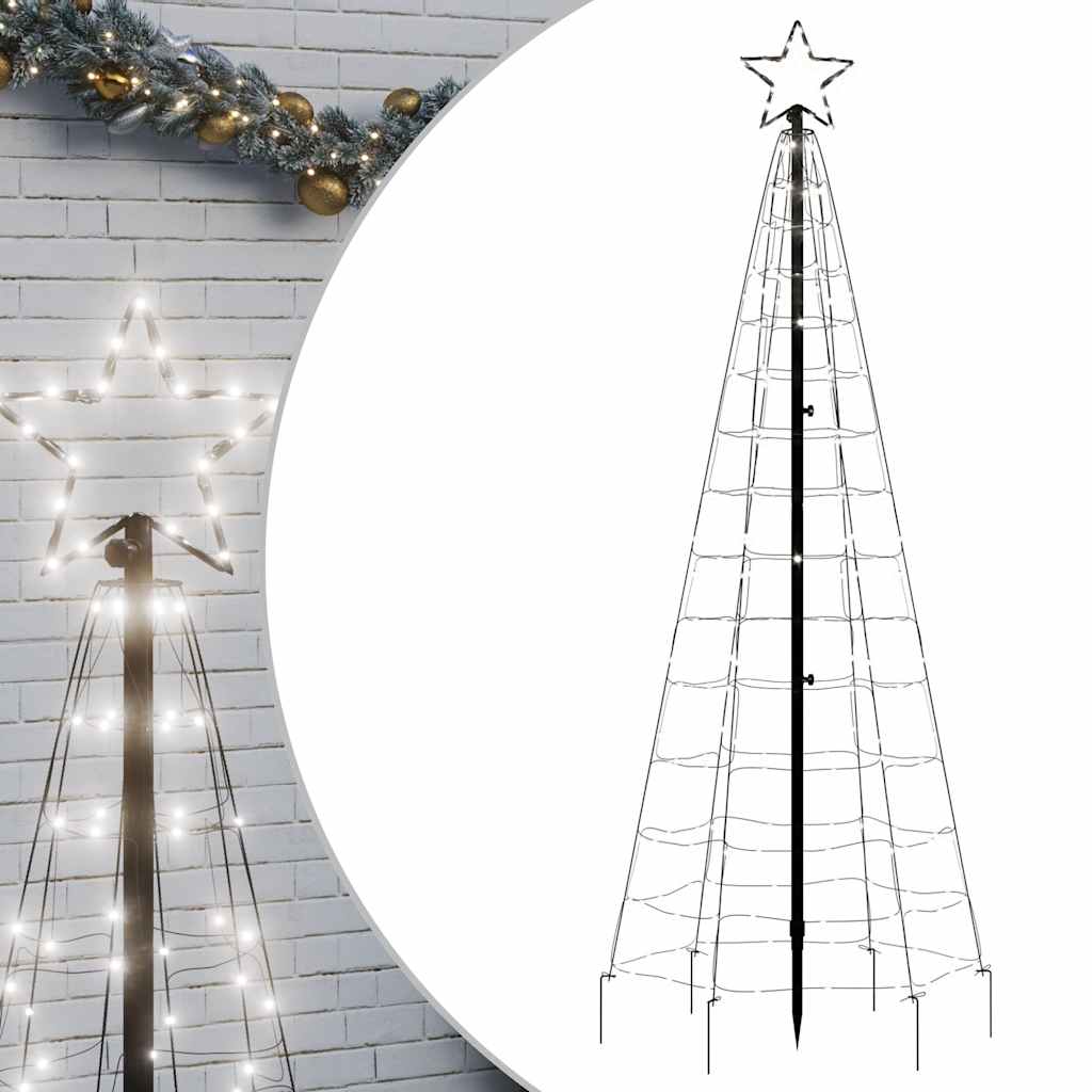 LED Christmas Tree with Spikes 220 LEDs Cold White 70.9