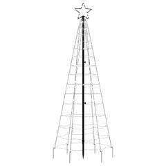LED Christmas Tree with Spikes 220 LEDs Cold White 70.9