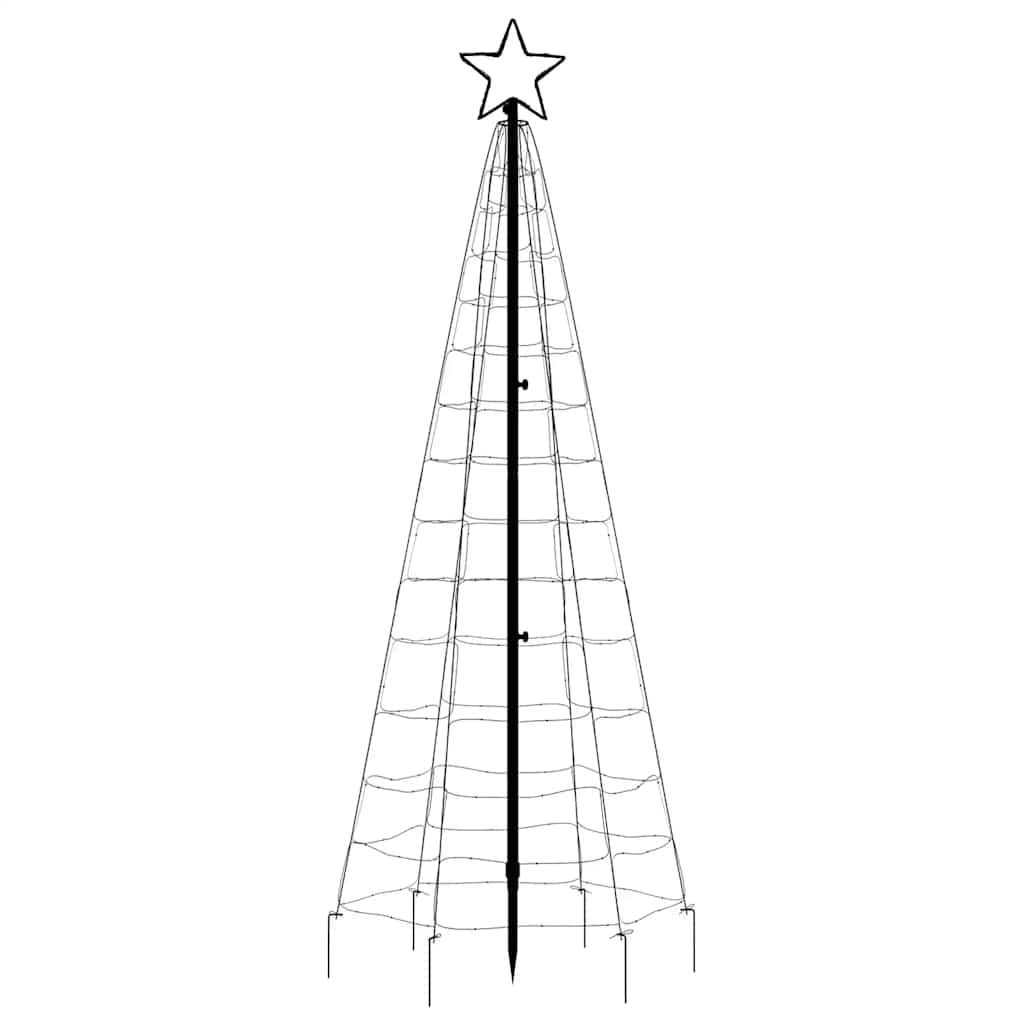 LED Christmas Tree with Spikes 220 LEDs Cold White 70.9