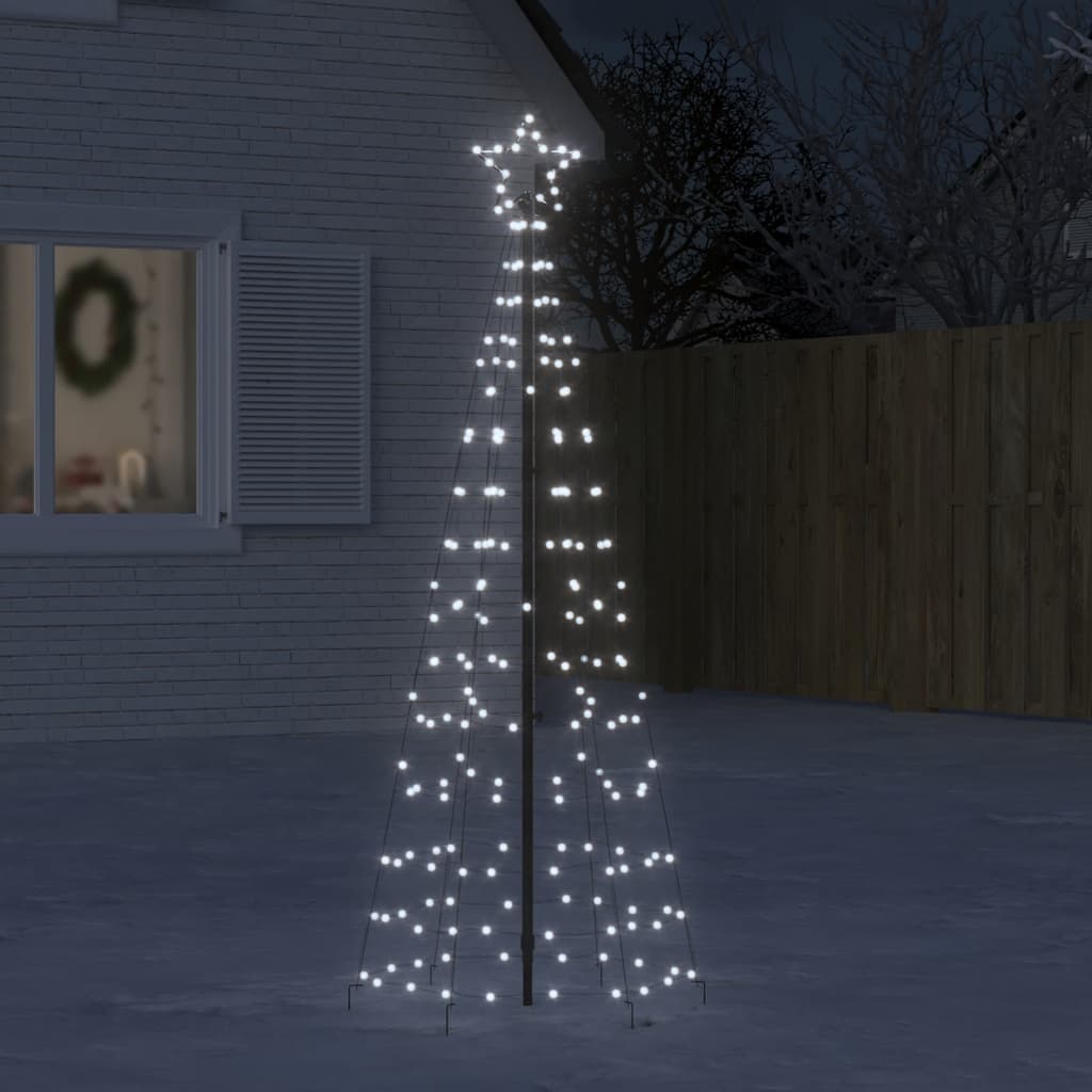 LED Christmas Tree with Spikes 220 LEDs Cold White 70.9