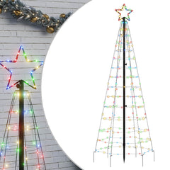 LED Christmas Tree with Spikes 220 LEDs Colorful 70.9