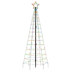 LED Christmas Tree with Spikes 220 LEDs Colorful 70.9