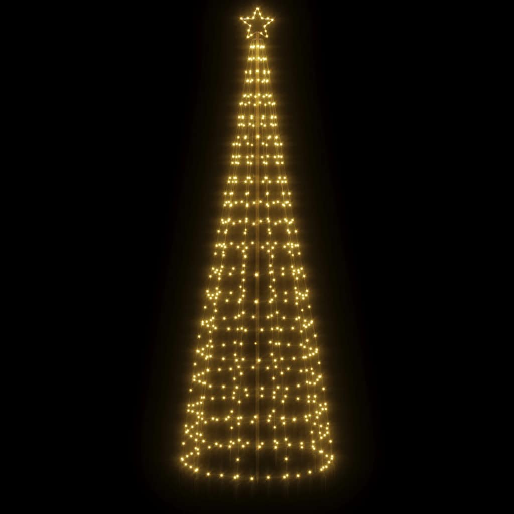 A 118.1" LED Christmas tree with 570 warm white lights and a sturdy metal stand.