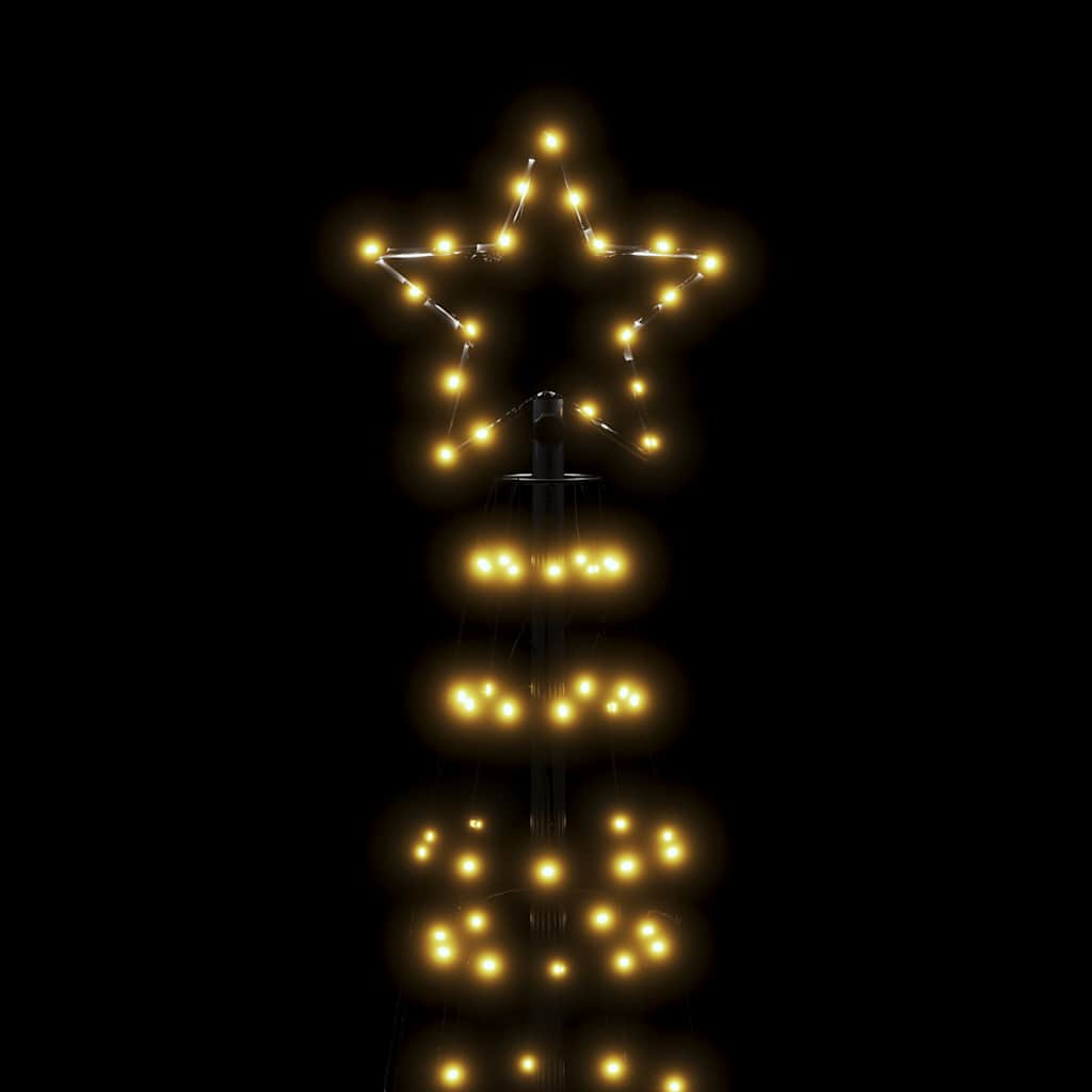 118.1" LED Christmas tree with 570 warm white lights and sturdy metal stand for outdoor use.