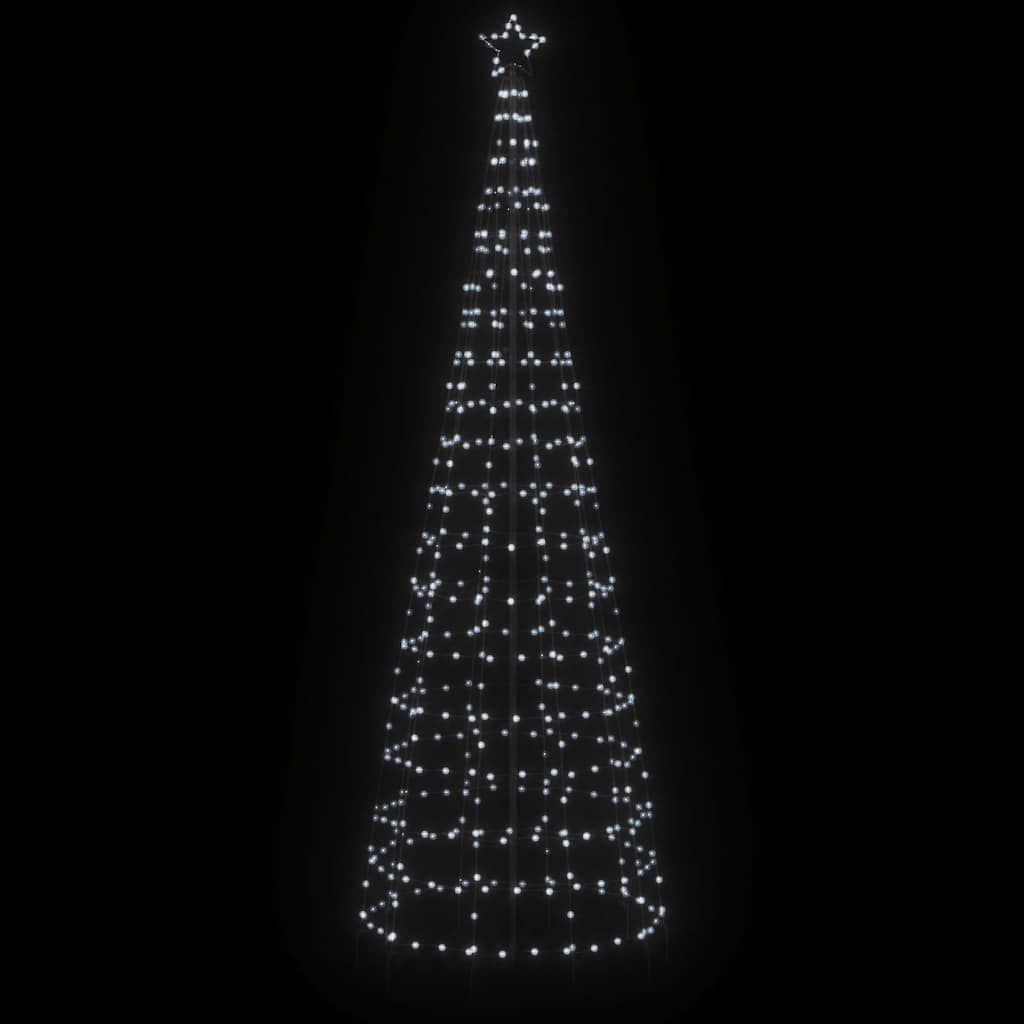 Bostome LED Christmas Tree with 570 cold white LEDs and sturdy metal stand, 118.1 inches tall.