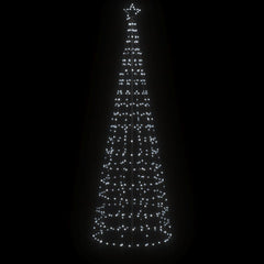 Bostome LED Christmas Tree with 570 cold white LEDs and sturdy metal stand, 118.1 inches tall.