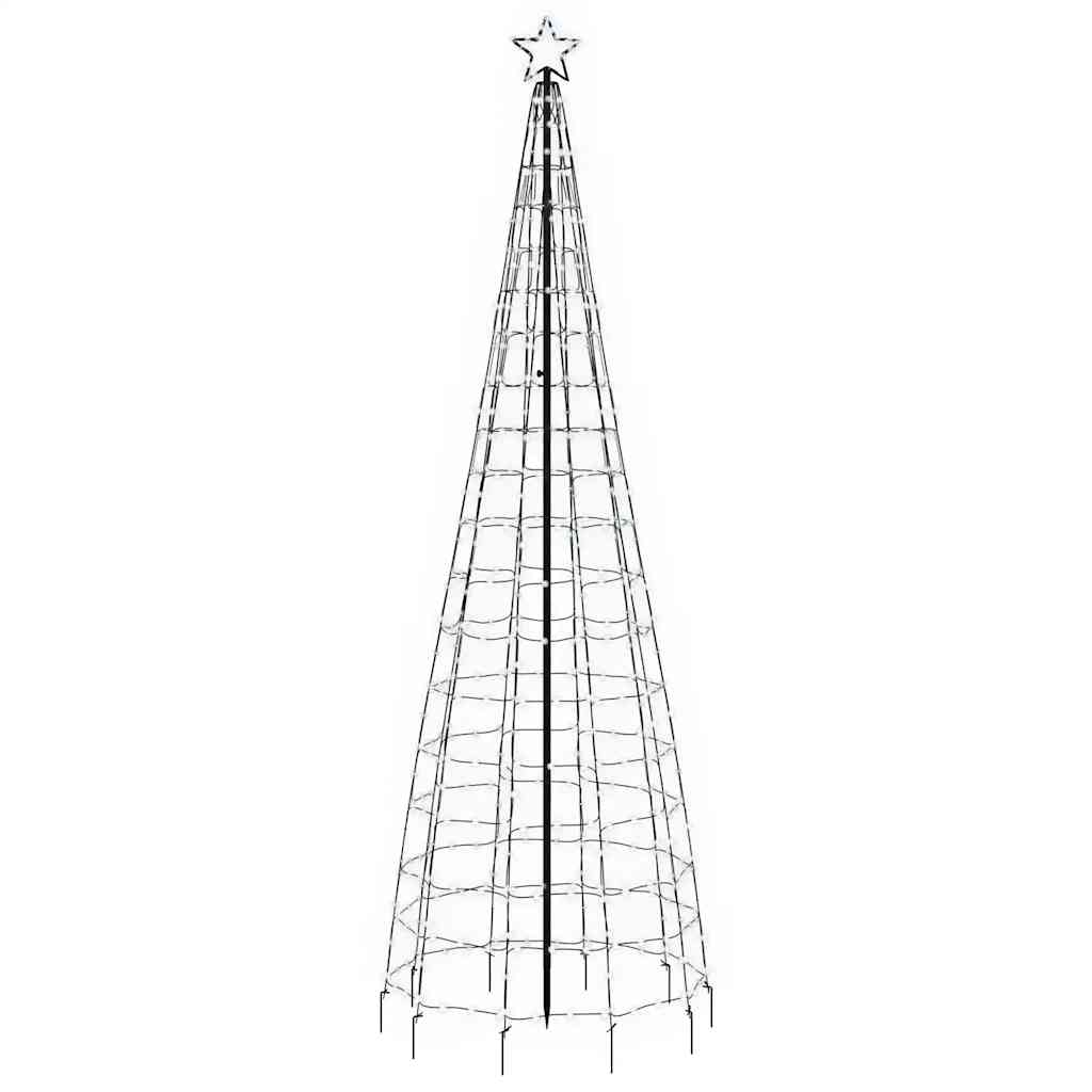 Bostome LED Christmas Tree with 570 cold white LEDs and sturdy metal stand, 118.1 inches tall.