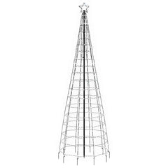 Bostome LED Christmas Tree with 570 cold white LEDs and sturdy metal stand, 118.1 inches tall.