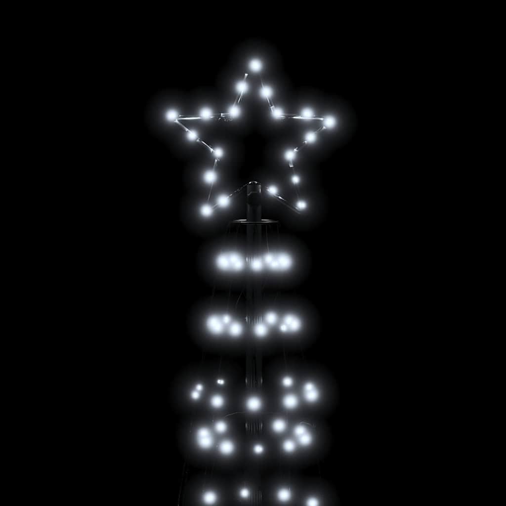 Bostome LED Christmas Tree with 570 cold white LEDs and a sturdy metal stand for outdoor use.