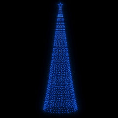 A tall blue LED Christmas tree with 1554 lights, standing 196.9 inches high.