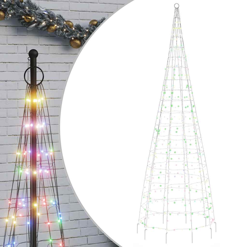 A 118.1-inch tall LED Christmas tree with 570 colorful lights and 8 modes, for indoor or outdoor use.