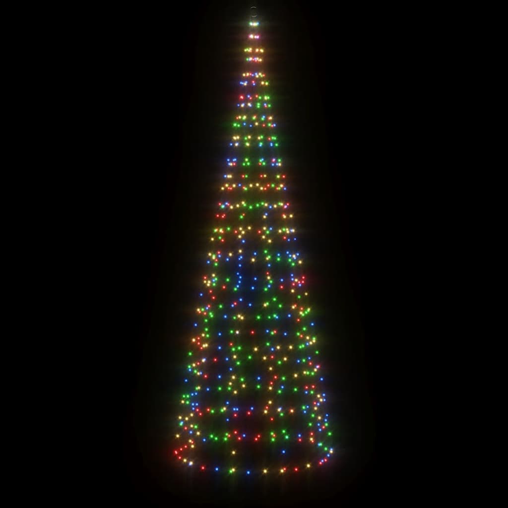 A 118.1-inch tall LED Christmas tree with 570 colorful lights on a dark background.