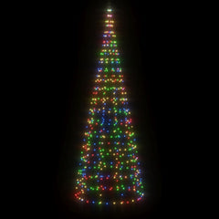 A 118.1-inch tall LED Christmas tree with 570 colorful lights on a dark background.