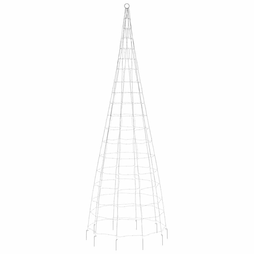 White LED Christmas tree frame, 118 inches tall with 570 colorful lights.