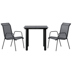 Garden Dining Set Black, Anthracite