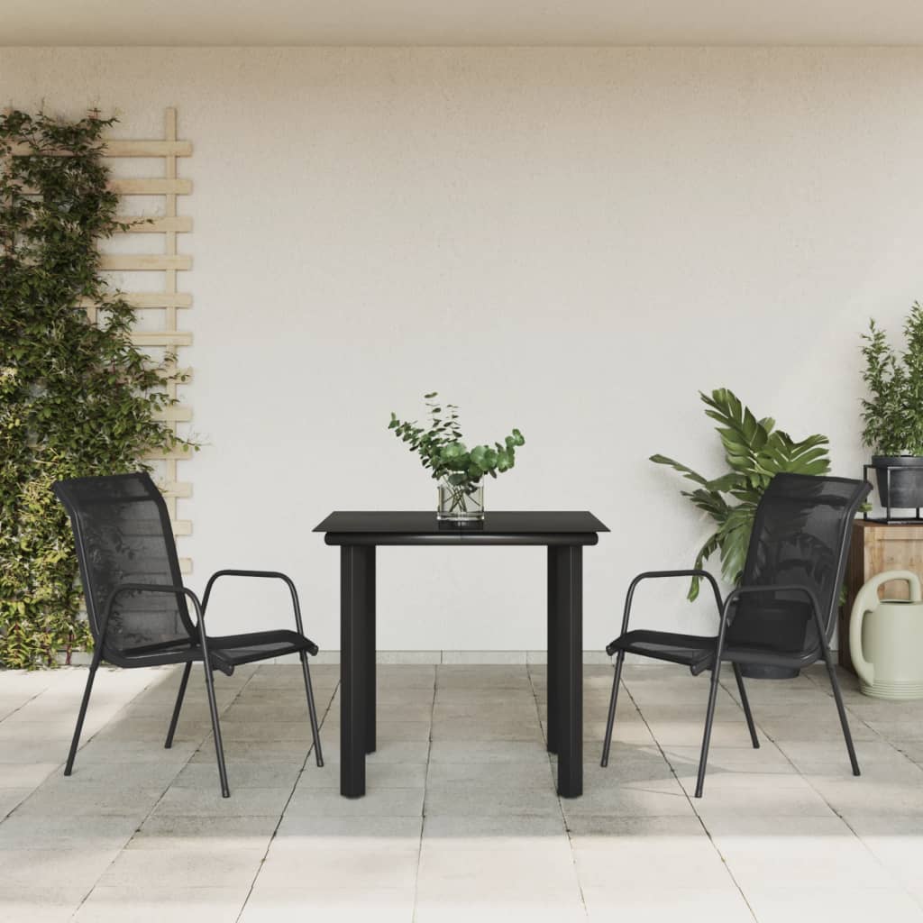 Garden Dining Set Black, Anthracite