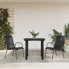 Garden Dining Set Black, Anthracite