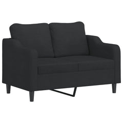 Sofa Set Black Fabric (100% polyester), metal, textilene, plywood