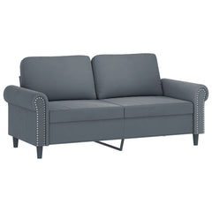 Sofa Set Dark grey Velvet, metal, textilene, plywood 2-Seater