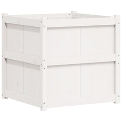 Garden Planter White Solid pine wood 27.6 in Durable