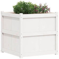 Garden Planter White Solid pine wood 27.6 in Durable
